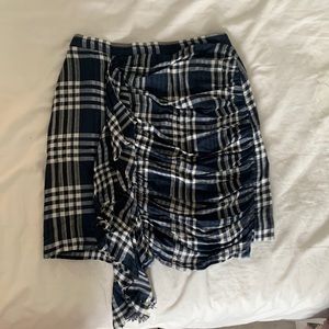 Zara Blue Skirt with white stripes